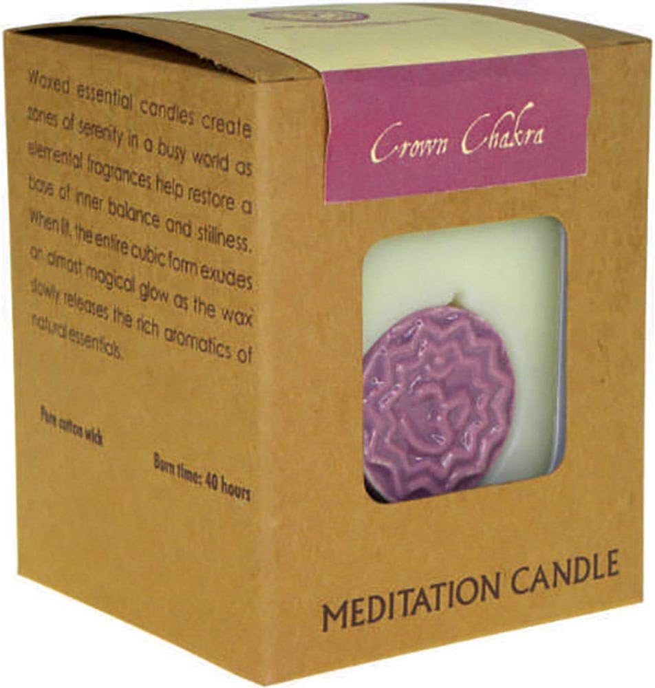 Purity Products Chakra Scented Soy Wax Candle – Gift Boxed – Long Burning from Our Aromatic Chakra Range (Crown)