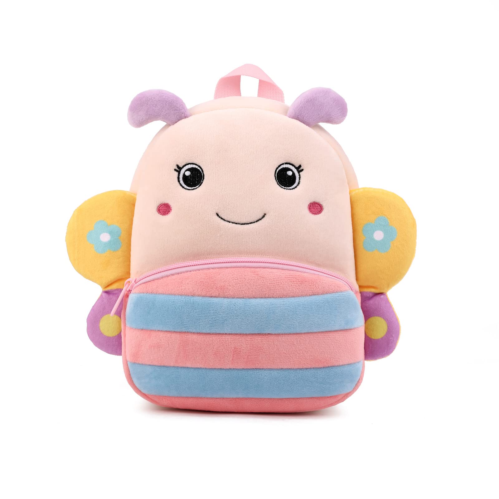BEFUNIRISE Toddler Backpack for Boys and Girls, Cute Soft Animal Cartoon Mini Backpack Little For Kids 2-6 Years (Butterfly-H)