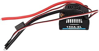 150A Brushless ESC, BEC 5A 5.8V Brushless Controlador Eletrônico de Velocidade para 1/8 RC Truck Off Road Car, Smart ESC para RC Boat Model Ship Controlador Elétrico de Velocidade
