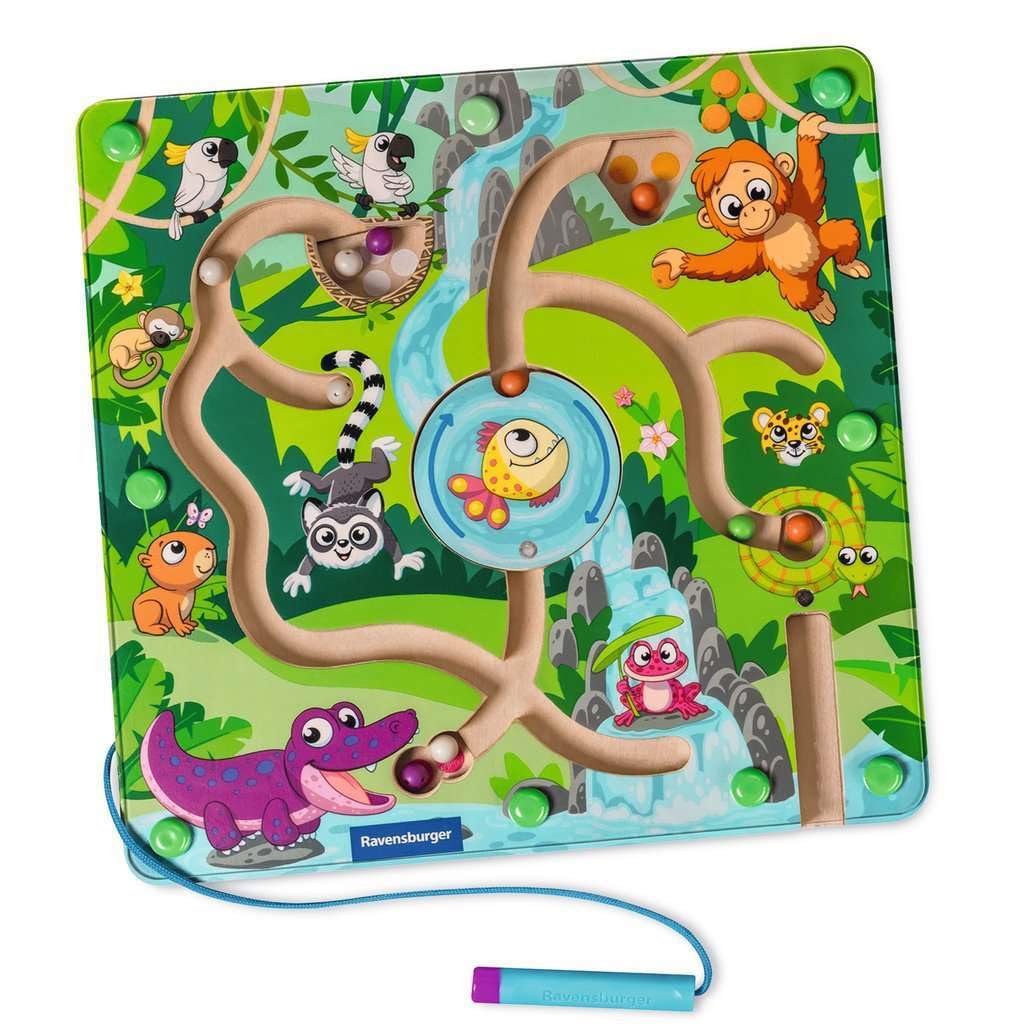 Labyrinthe Magnétique en Bois Jungle - Jouet Éducatif Ravensburger