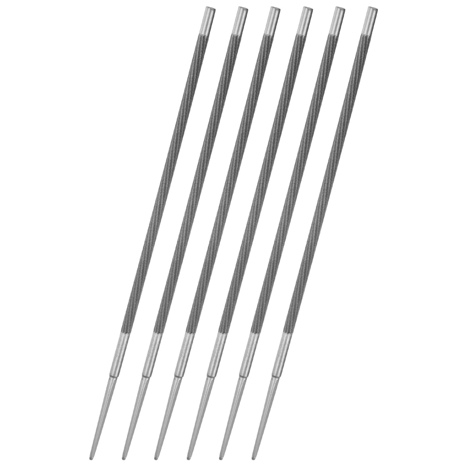 TIXIPEM Round Chainsaw File [6pcs] - Circular Chainsaw Hand Steel Files for Electric Chain Saw Chain&Woodworking - [Silver-7/32 Inch]