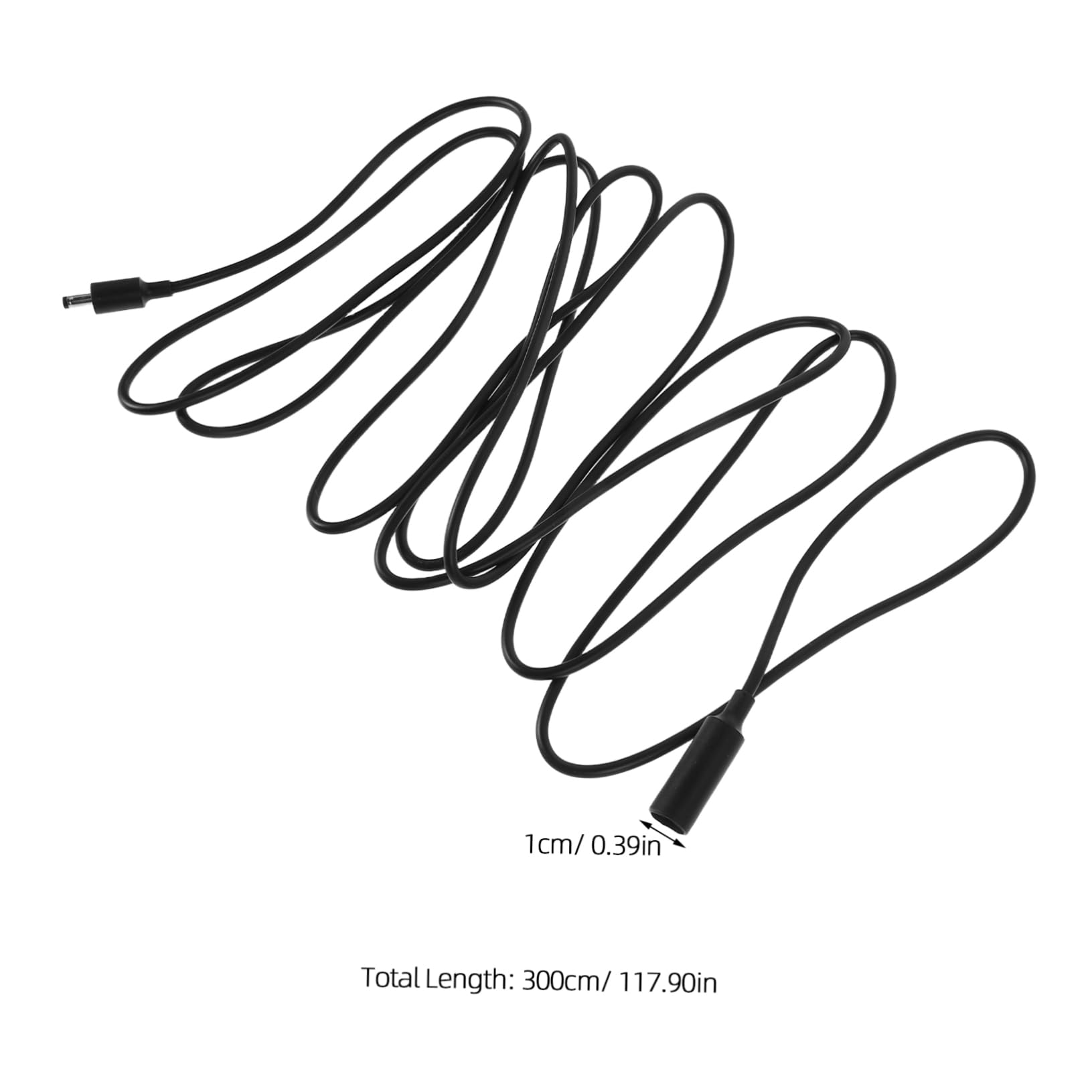 SOLUSTRE Speaker Extension Cable Appliance Extension Cord Black Cable Security Rings Amplifier Power Cord