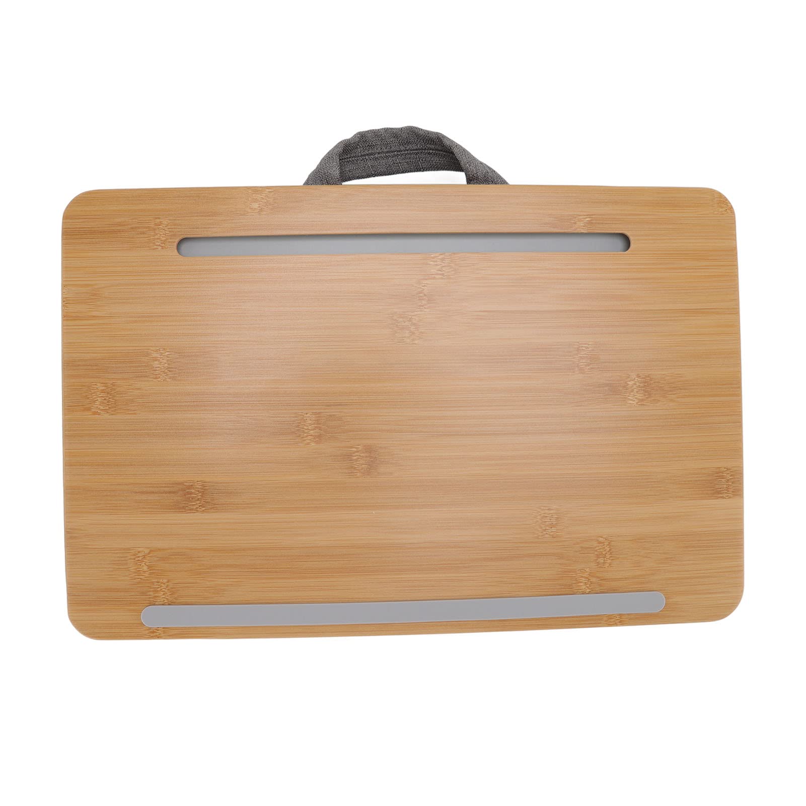 Qqmora Brown Laptop Lap Desk, Portable Lap Desk Stable Cushion Bamboo For Home Office