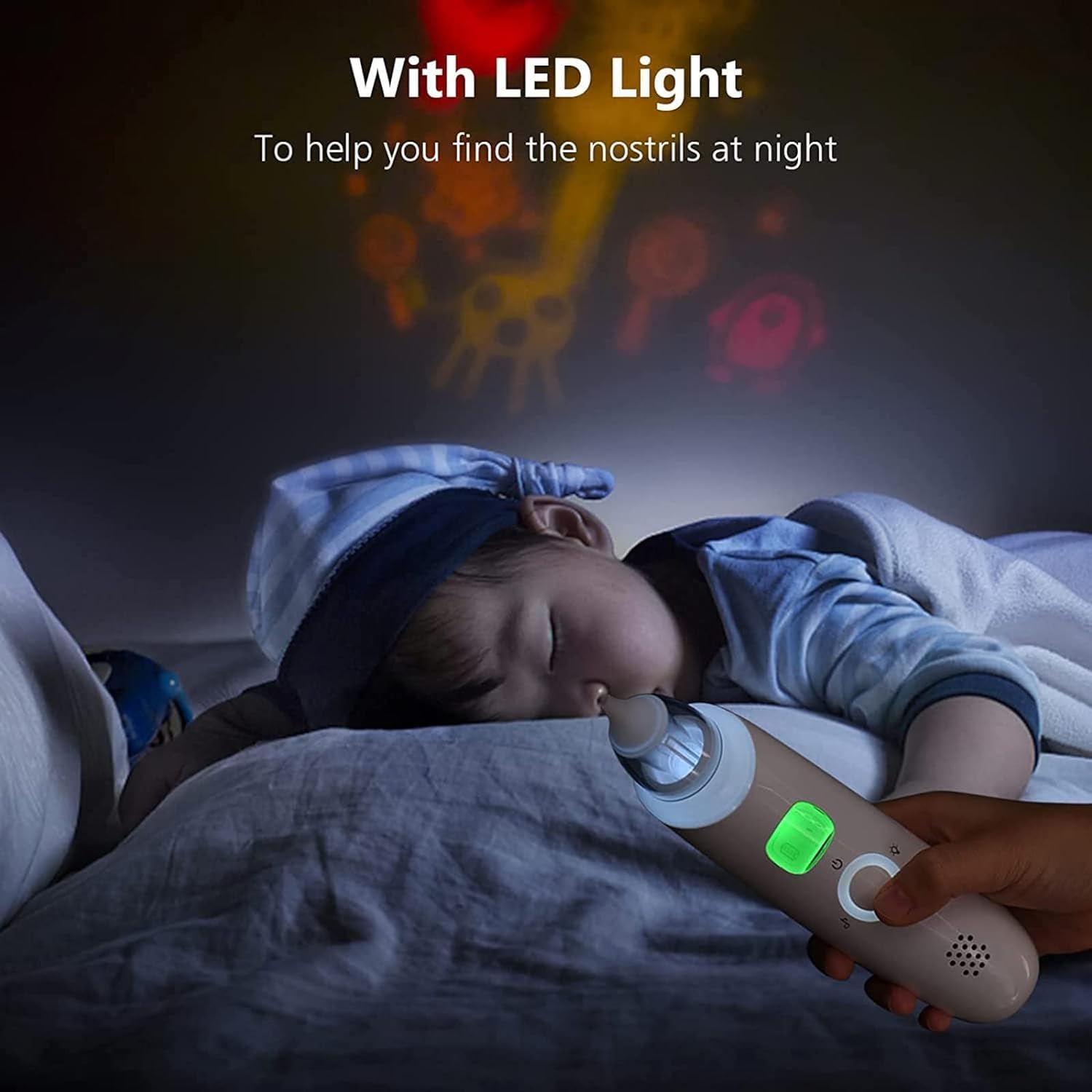 Aspirador Nasal eléctrico, Limpiador automático de ventosas de Nariz for bebés Recargables con 3 Puntas de succión de Silicona y Kit de Enjuague de Senos nasales con 3 Modos
