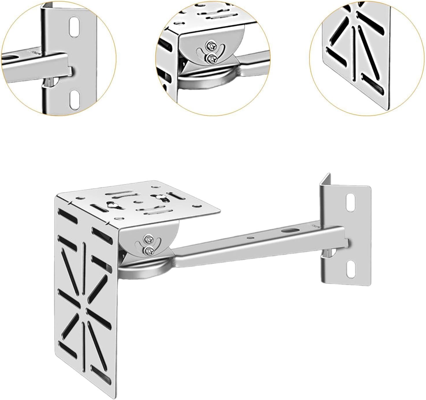 Camera Mount Bracket Set Universal Mount Bracket Heavy Duty Dome Camera Mount Support Accessory Aluminum Steel S, Stainless Steel