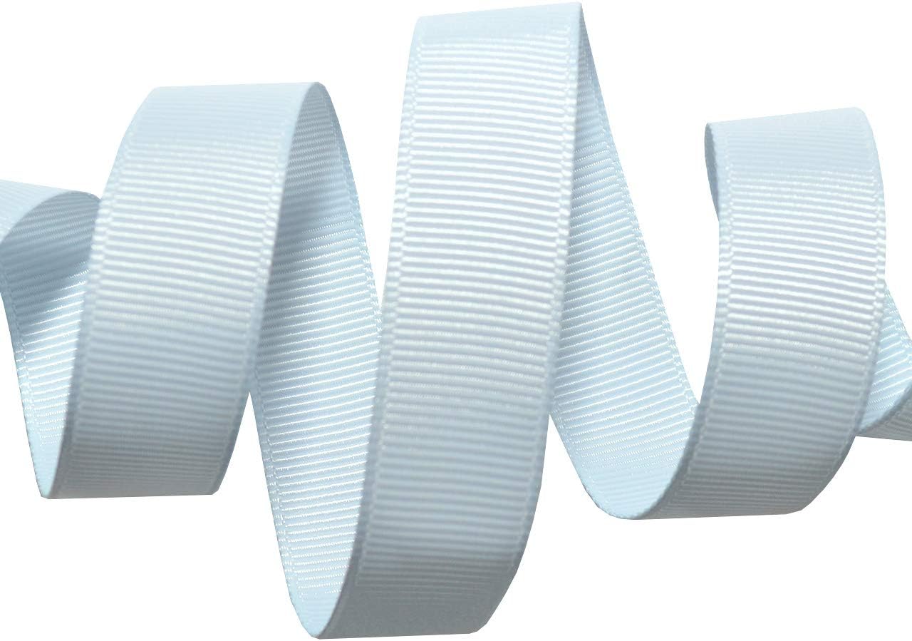 Morex Ribbon Grosgrain Fabric Solid Color Ribbons, Gift Wrapping, Christmas and Wedding Décor, for Crafting and Floral Arrangements, 5/8" x 100 Yd, Blue Vapor