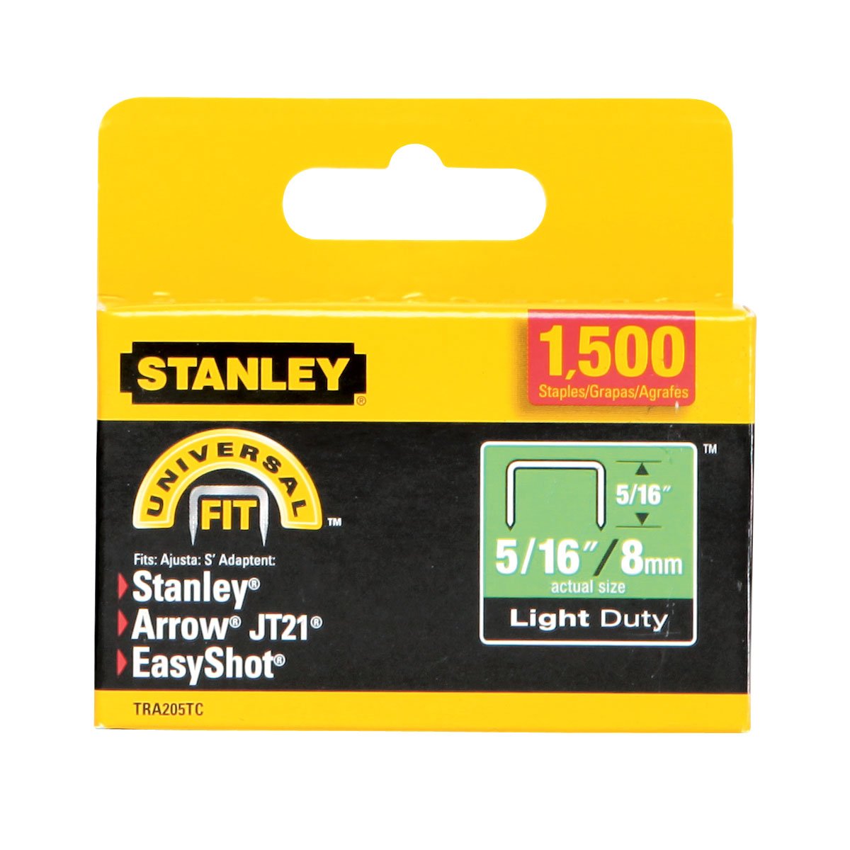 Stanley TRA205TCS Light Duty Staple, 1500-Pieces, 5/16-Inch