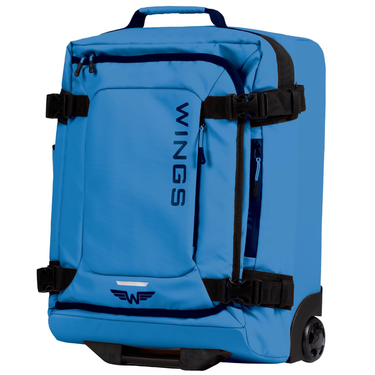 Wings Weichschalenkoffer 20" Kabinengröße, blau, 33L, 2 Rollen