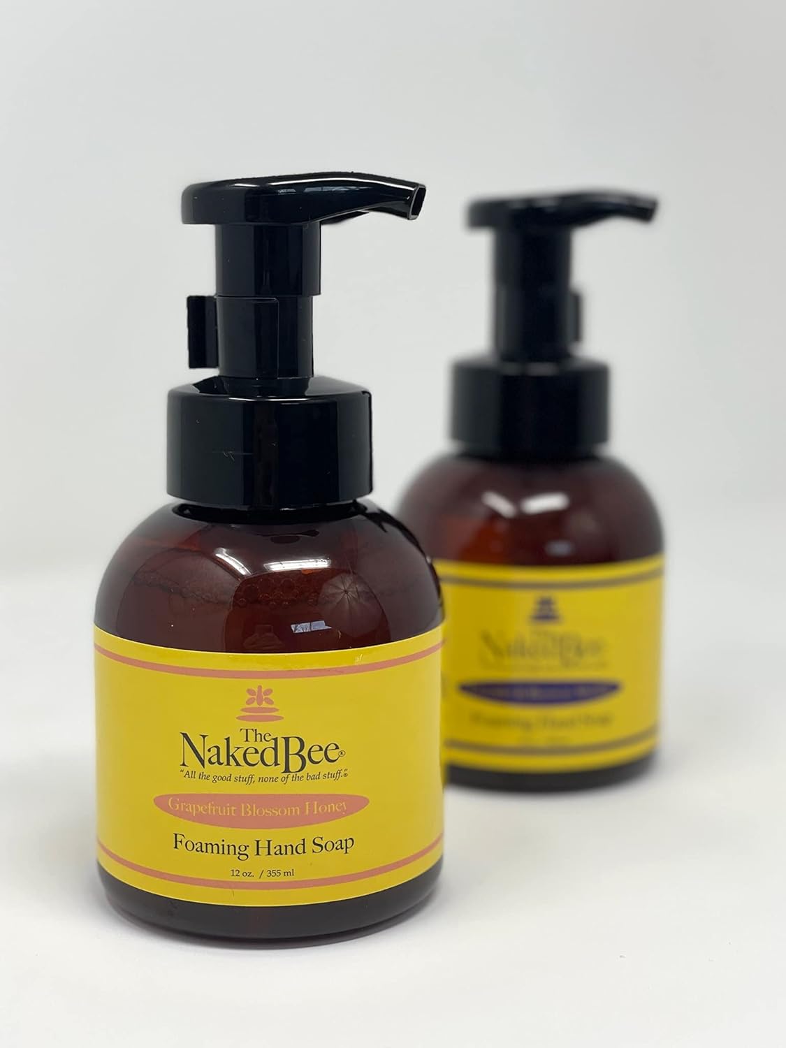 The Naked Bee Grapefruit Blossom Honey Foam Soap (12 oz) Liquid Foaming Hand Soap - Mild Cleanser to Reduce Dryness - Gentle Foam for Clean and Soft Hands
