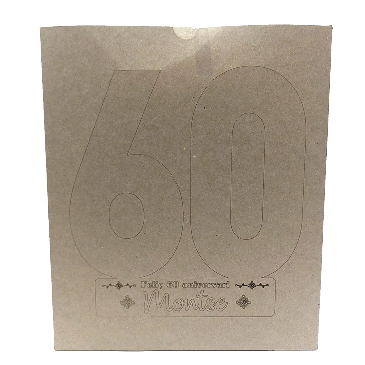 Genérico 7laser - Lámpara LED personalizada con 16 fotos y texto personalizado - con Base de Madera Natural - Regalo original para 60 aniversarios, cumpleaños, bodas de diamante - con conexión USB.