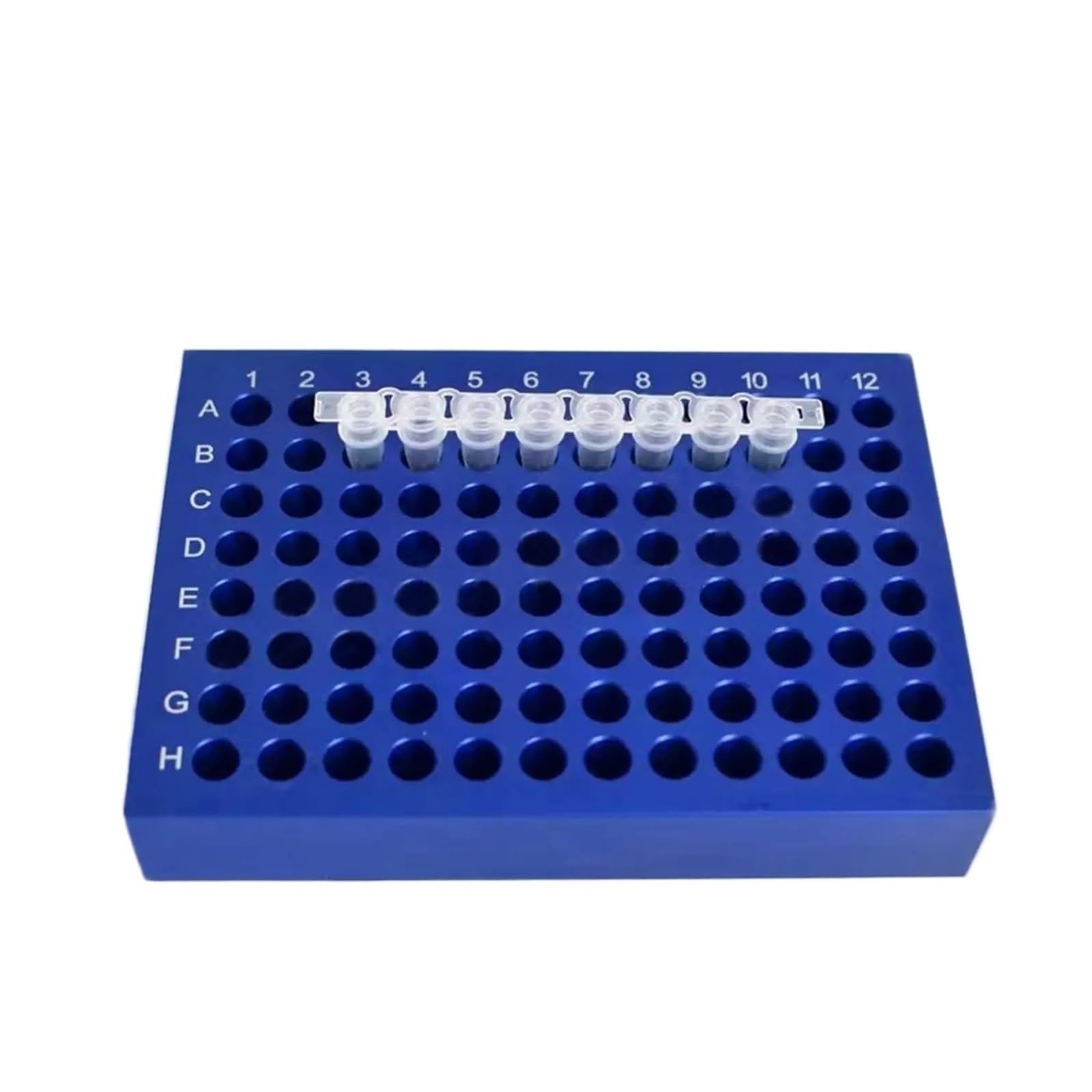 1 stück 96 Well Aluminium Kühlblock PCR Kühler for 0,1 ml 0,2 mL(0.2ml-96Hole-Blue)