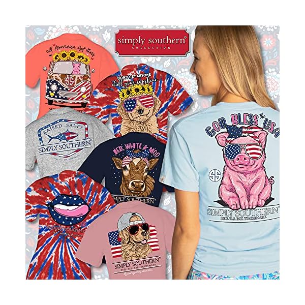 Simply-Southern-Womens-Red-White-Moo-Short-Sleeve-T-Shirt Simply Southern Women's Moo T-Shirt Navy