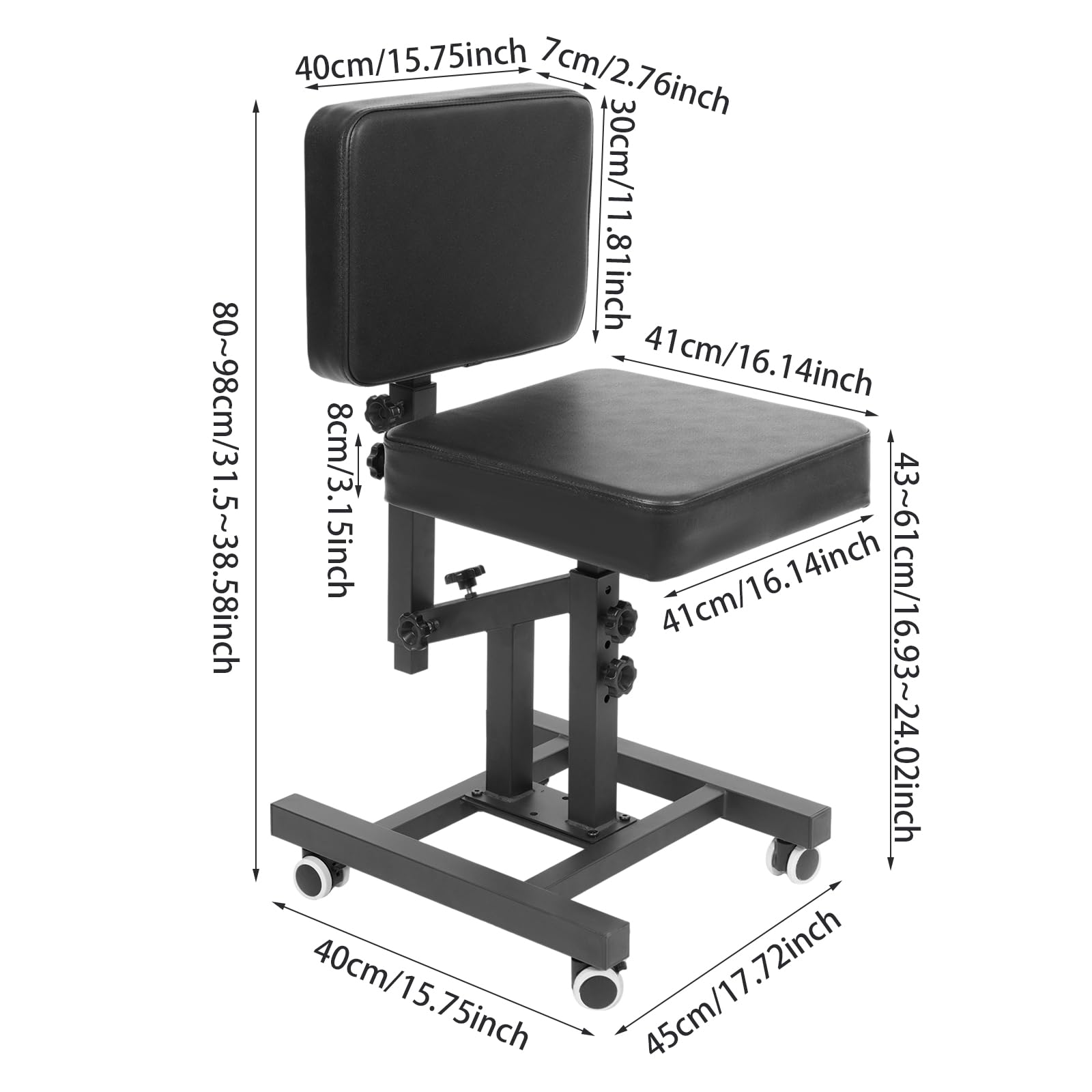 Silla multifunción con reposabrazos, silla con reposabrazos para tatuajes, ajustable, soporte para el brazo del tatuaje, para casas, salones de belleza, salones de uñas, centros comerciales (negro con
