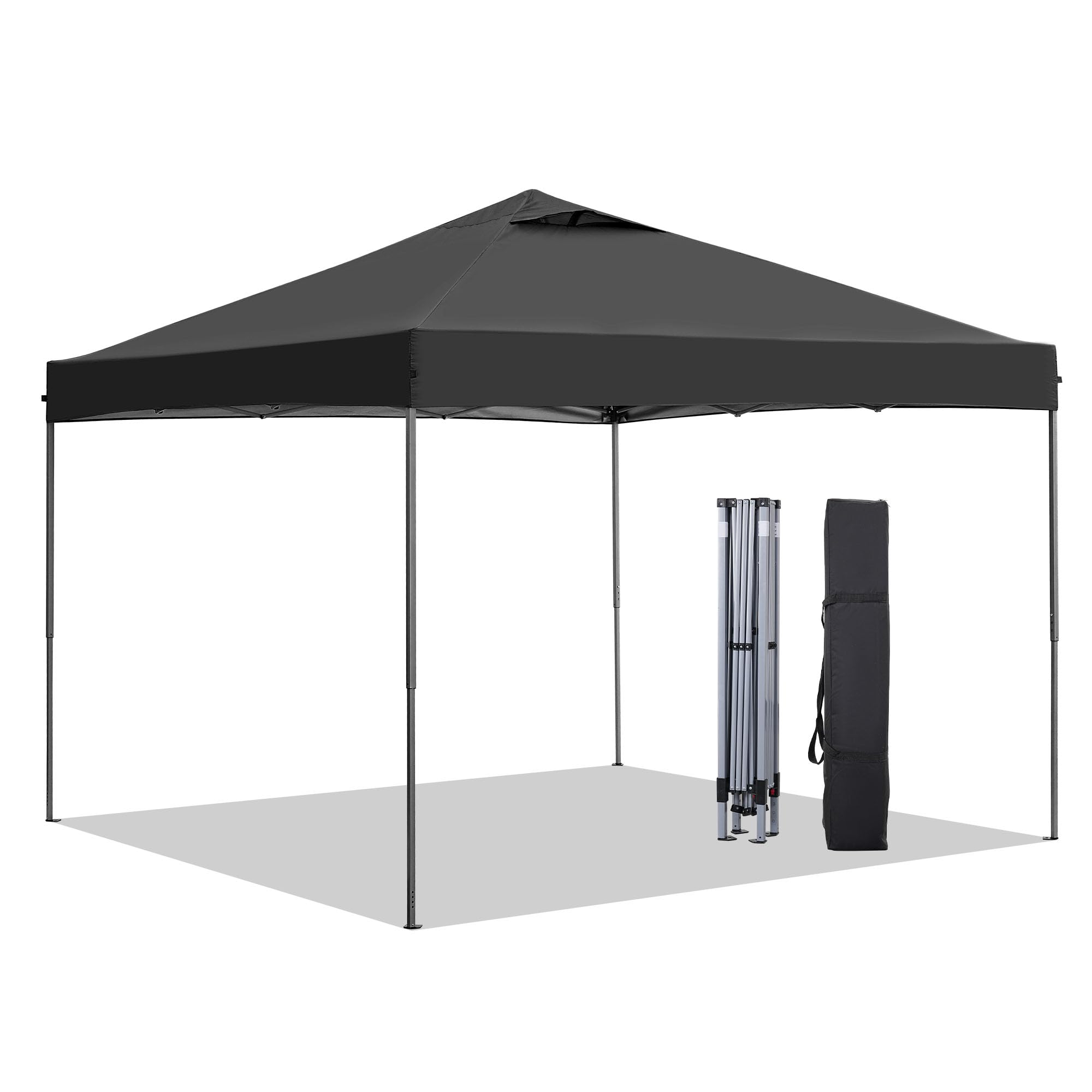 GDY 10'x10' Pop Up Canopy Tent, Patio Gazebo, Outdoor Canopy for Events, Parties, Camping,Garden,Black.