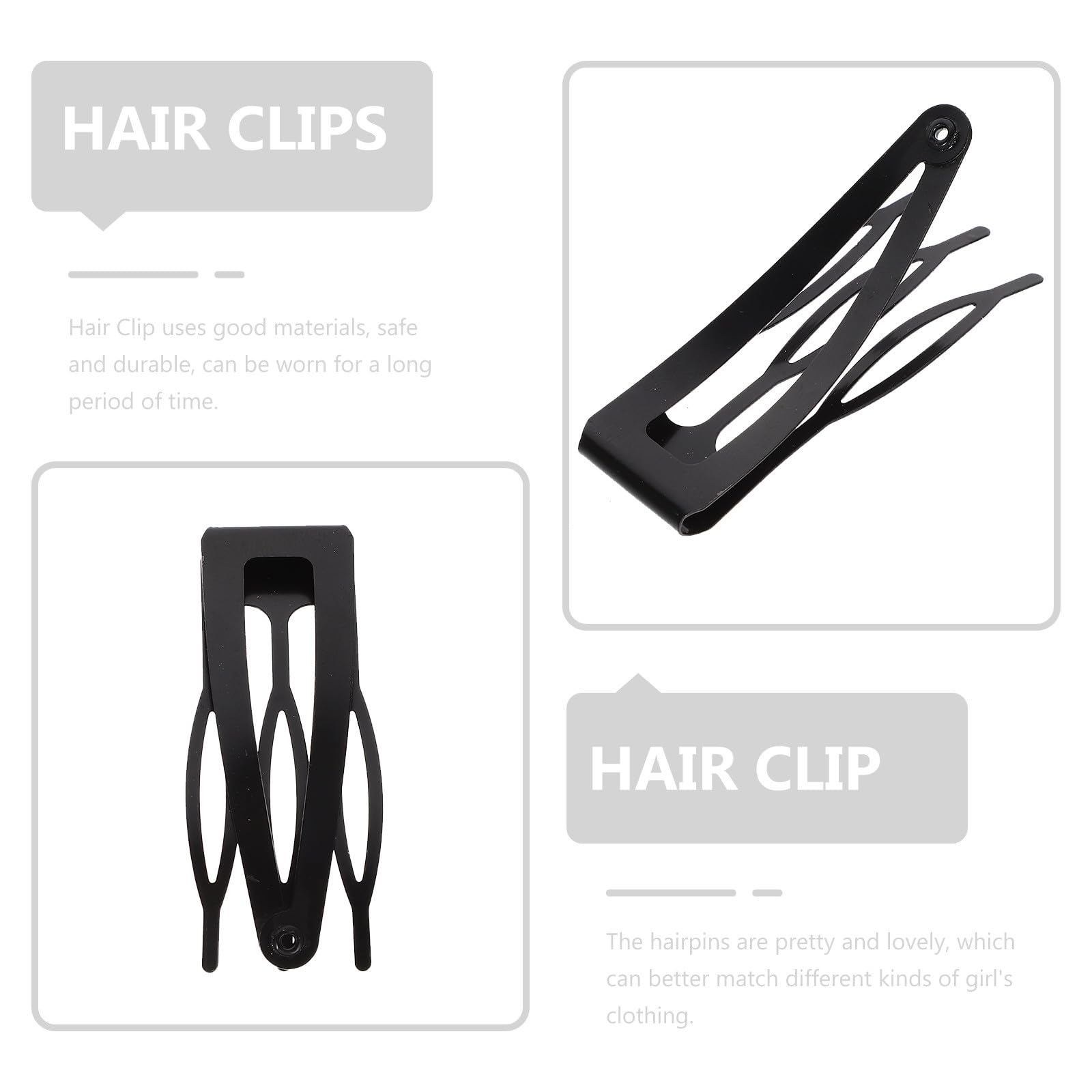 Uonlytech Metall Haarnadeln 40 Stück mit Schnappverschluss Kleine Haarspangen für Mädchen und Frauen Robustes Haarstyling Zubehör für Alltag und Besondere Anlässe