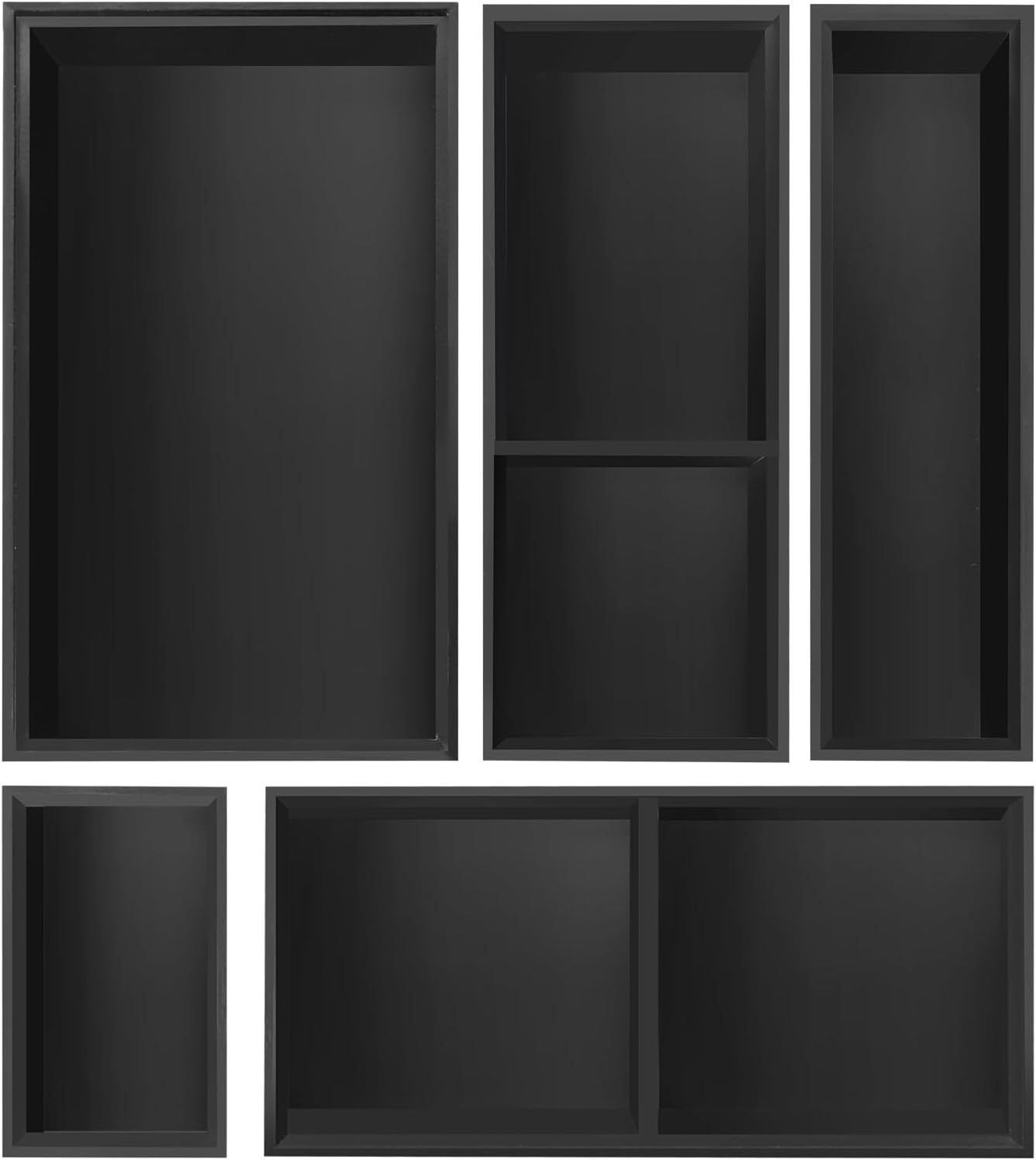 Organizador de cajones de bambú, juego de cubiertos de 5 piezas y organizador de cocina con divisores extraíbles para cocina, utensilios, baño,