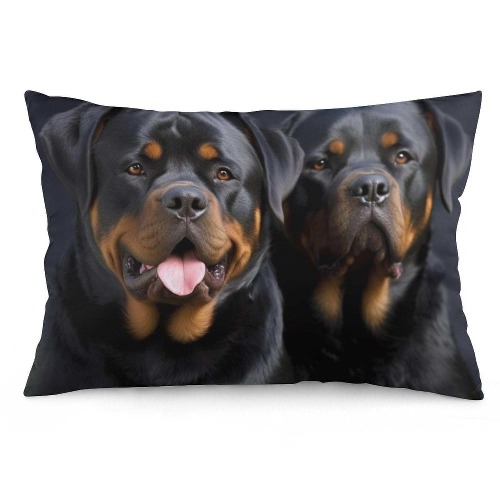 NTVOWPZO 2 Pack Decoration Throw Pillow Covers 20"x30" Pillowcases Covers Rottweiler Wallpaper Pillowcases Modern Farmhouse Home Decor Sofa Cushions Covers for Couch Bed Living Room