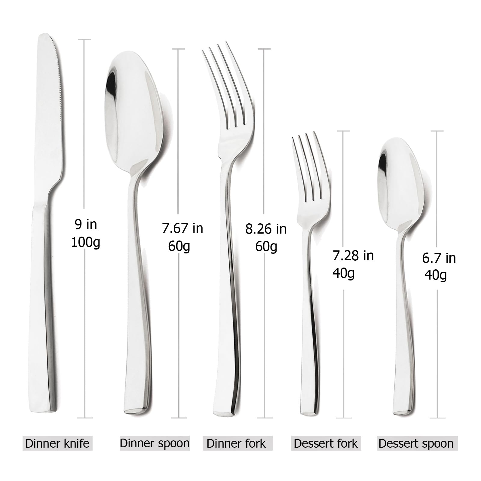 snplowum 8-Piece Dinner Knife, Serrated 18/10 Stainless Steel Steak Knife, Mirror Silver Heavy Table Knife Set Butter Cheese Flatware Knives ?9-inch, Set of 8