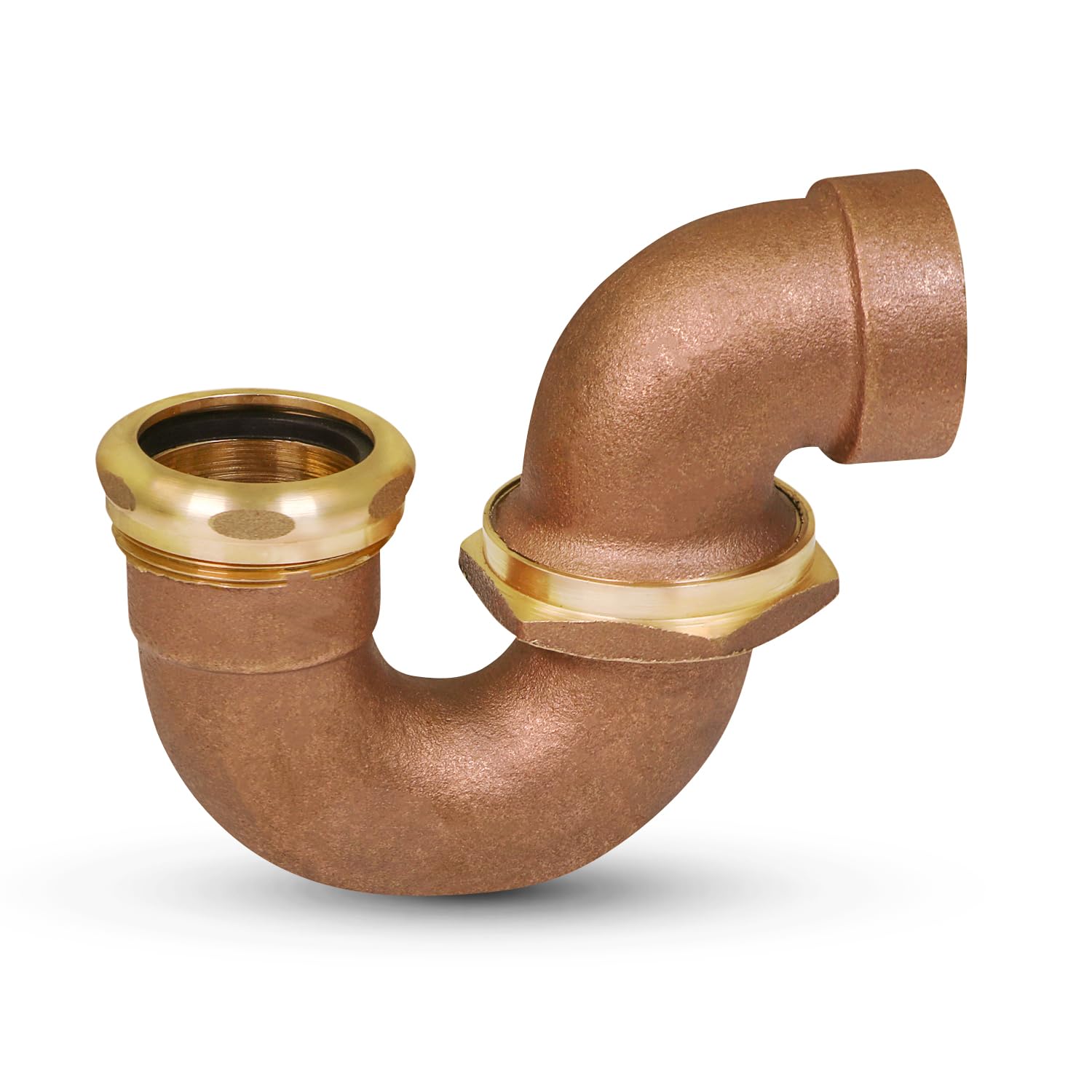 Highcraft Sifone in ottone modello LA 1-1/2 "SWT x 1/-1/2" sifone per lavandino del lavello, sifone in ottone per lavello da bagno, lavello da cucina, applicazioni di scarico tubolari per lavello da