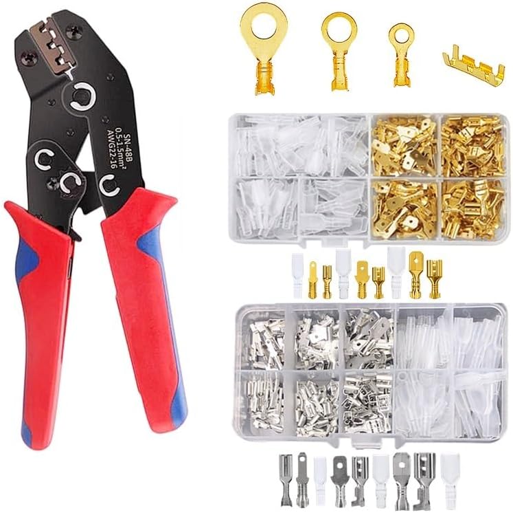 ボックスパック圧着端子、メスとオス、2.8/4.8/6.3mm、ケーブル電気コネクタ、ワイヤドッキング端子、SN-48B圧着プライヤ