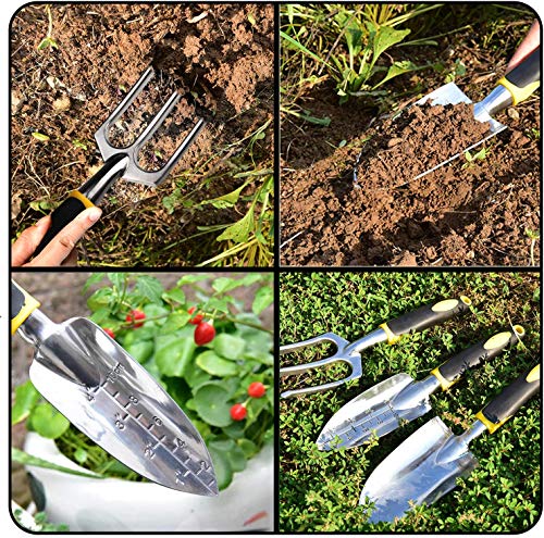 Set de herramientas para jardín, 3 piezas, aluminio miniatura 7