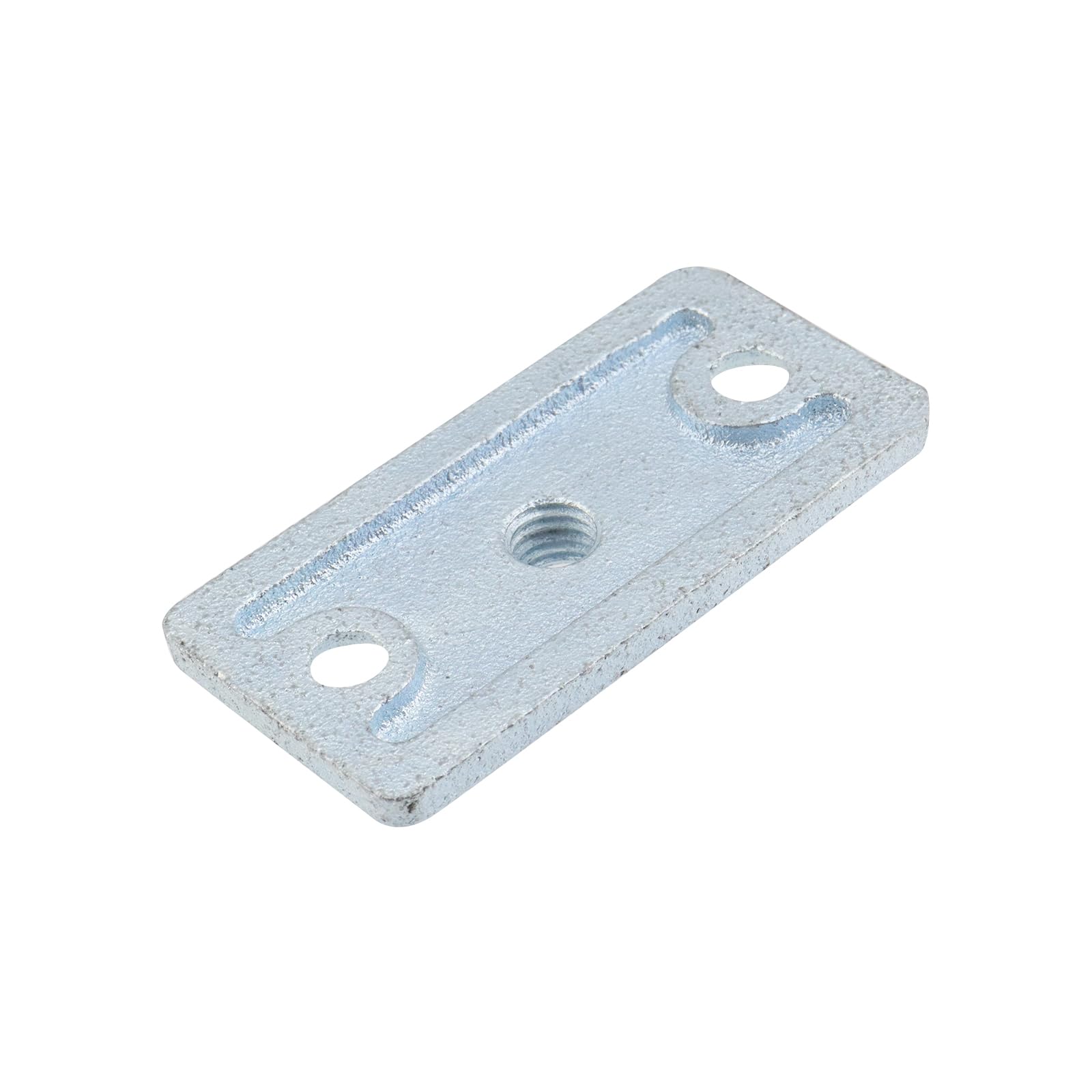 Antrader Lot de 4 brides de plafond, plaque de suspension galvanisée pour tige filetée de 1,9 cm, supports de suspension de plomberie de 7,9 x 3,5 cm