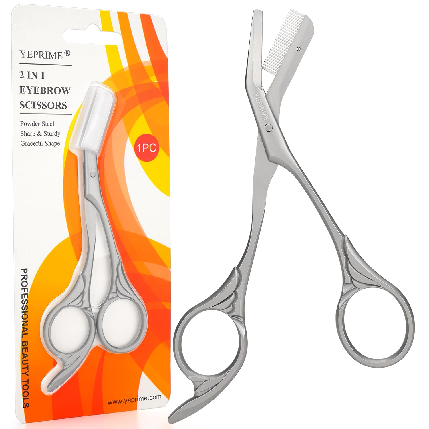 Amazon.com: YEPRIME Eyebrow Trimming Scissors with Comb, Powder