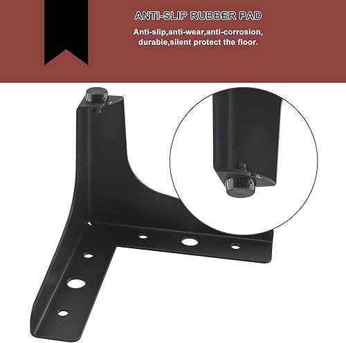 Miniatura 5 de Augiimor 4 patas de muebles de 4 pulgadas  3.9in, patas de sofá de metal, patas triangulares negras, repuesto para muebles de mesa, armario, sofá,