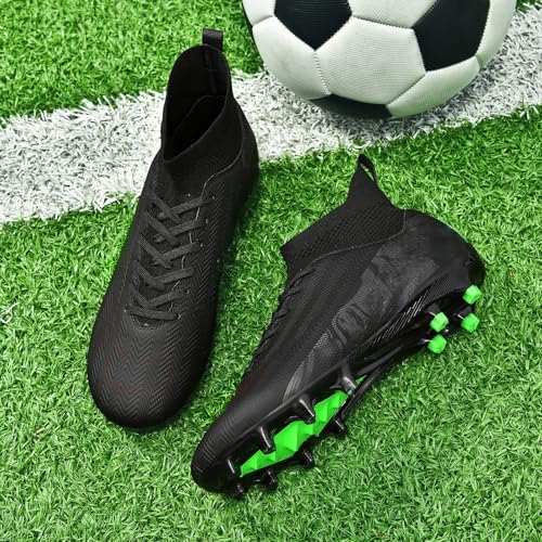 Indoor Soccer Cleats Mens Womens Turf Soccer Cleats Wide Socer Shoes FG AG TF High Ankle Football Boots4