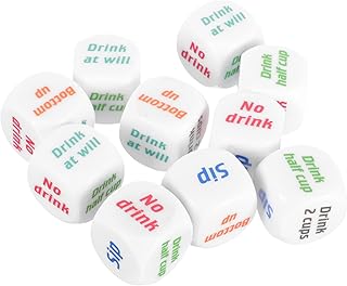 COHEALI 10 Pçs Peneira De Festa Dados Para Beber Dados Para Jogos De Beber Jogos De Festa Para Adultos Jogos De Dados Para Adultos Para Casais Jogos De Beber Suprimentos Para Festas