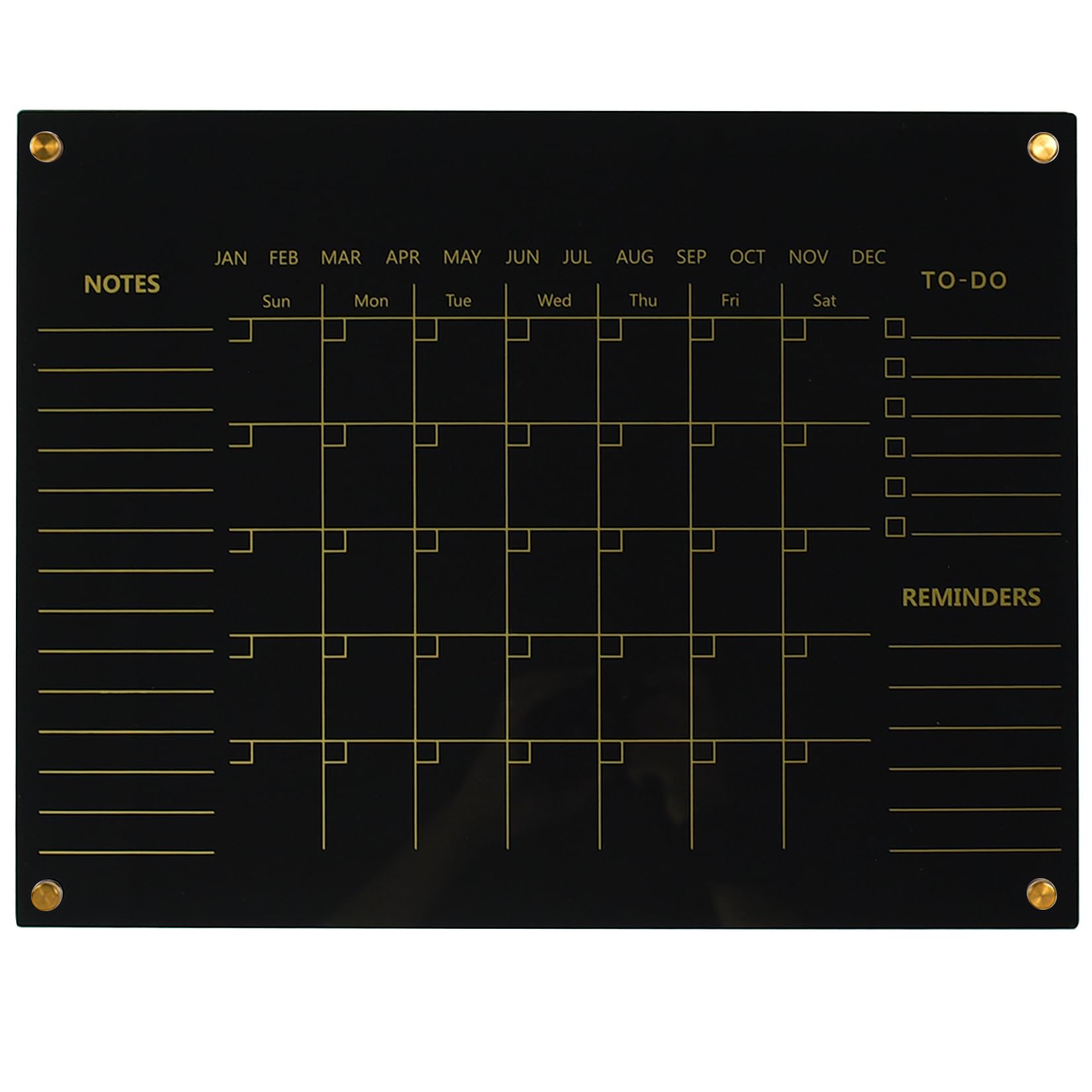 Lavagna bianca cancellabile a secco per parete, calendario mensile, cancellabile a secco, per casa, ufficio, 43,2 x 33 cm, lavagna bianca riutilizzabile (acrilico-BK-3343)