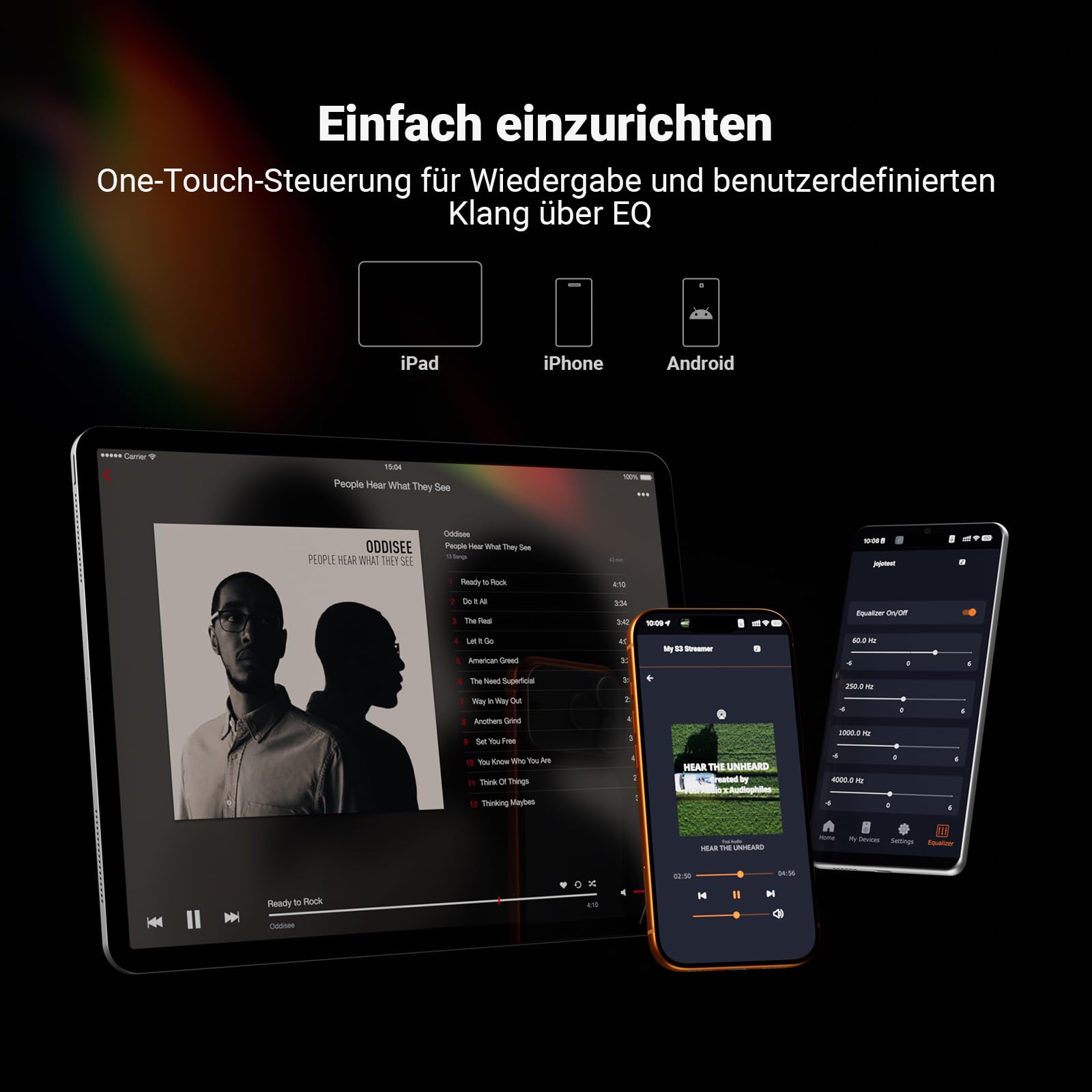 Fosi Audio S3 Hi-Fi-Musik-Streamer Digitaler-Vorverstärker, AK4493SEQ DAC, Wi-Fi 6, Bluetooth 5.3, mit XLR-Symmetrie/Optisch/Sub-Ausgang/HDMI eARC, AirPlay 2, Spotify Connect, Tidal, 5-Band-EQ