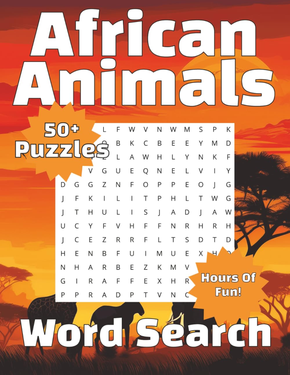 African Animals Word Search Puzzle Book: Fun and Easy Word Searches Featuring African Animals | Over 50 Puzzles | 110 Pages | 8.5x11 Inches…Gift for Vacations, Holidays and Free Time