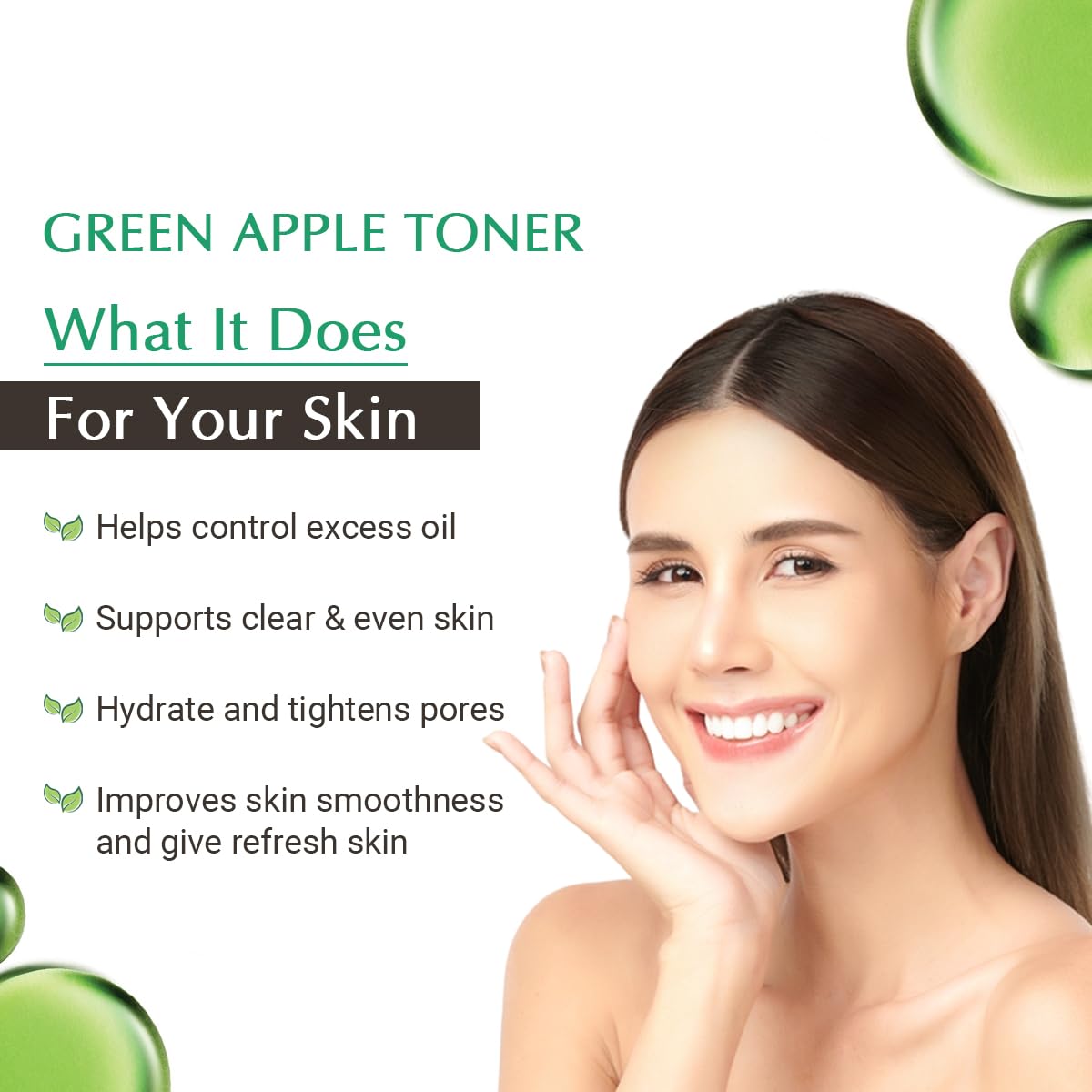 Vedic Line Green Apple Toner, Reduces Acne Breakouts, Dark Spots With Green Apple Extract For Refreshes And Rejuvenates Skin, 500 Ml 1