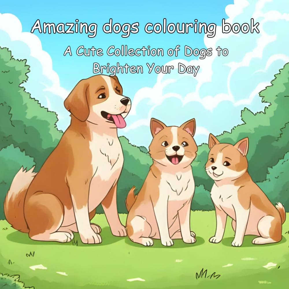 Incredible Dogs to Colour: Realistic Dog Colouring Book for Kids Who Love Animals