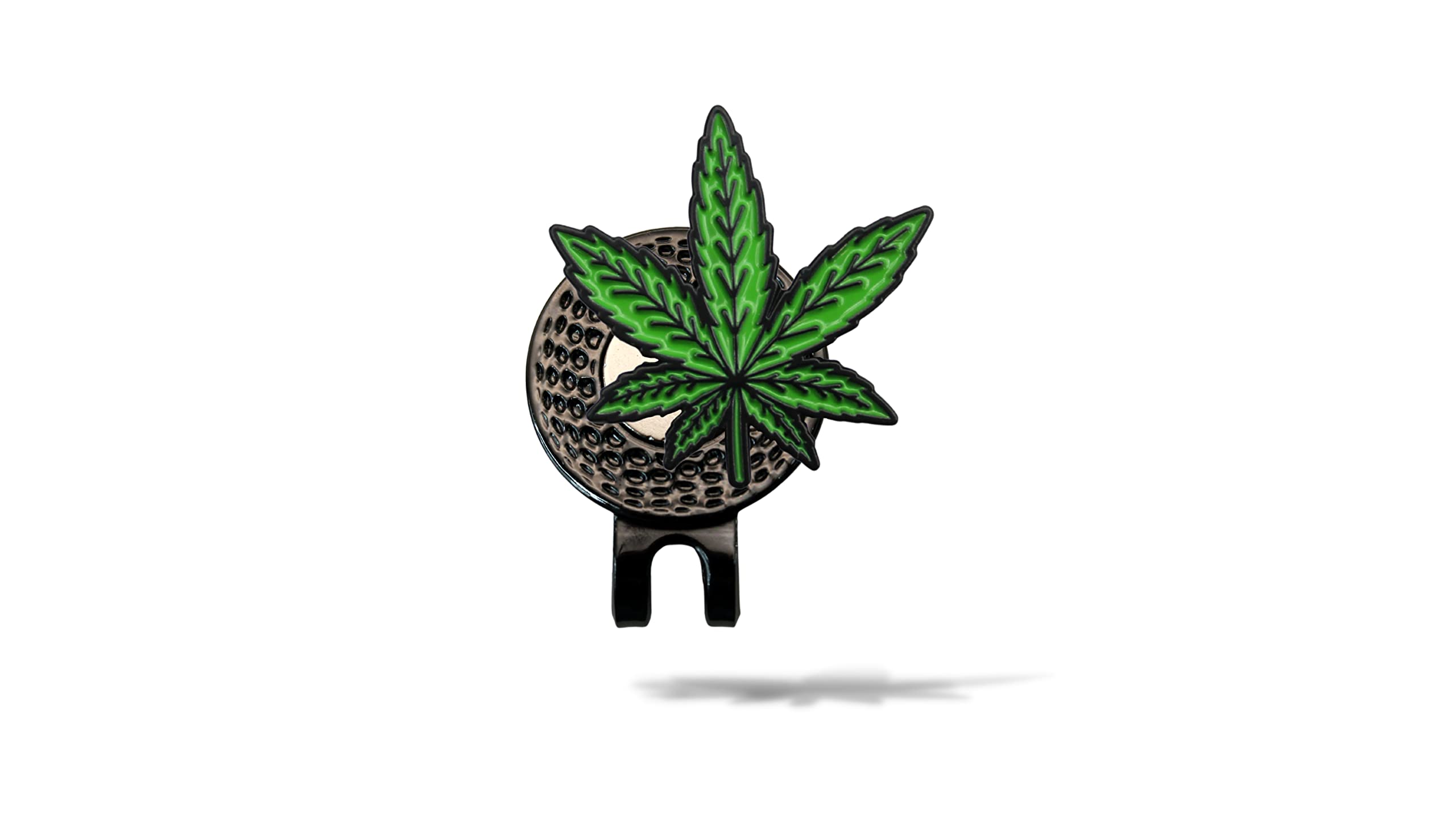MULLIGAN HOOLIGAN Marijuana Leaf Golf Ball Marker + Magnetic Hat Clip, Unique Golf Gift, Premium Quality, The Best Gift for Your Favorite Golfer, Golf Accessories for Any Occasions
