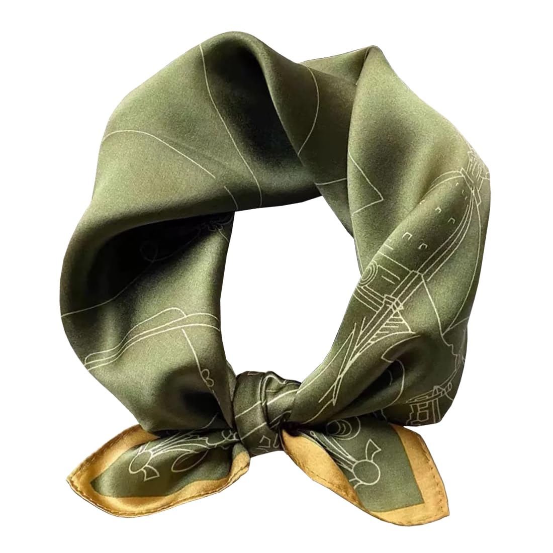 ANDANTINO 100% Mulberry Silk Scarf -21” Square Neckerchief with Gift Packed