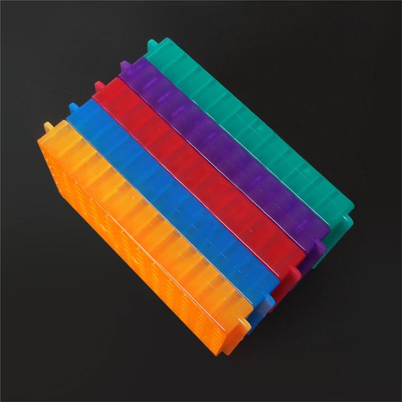 Soporte De Tubo Gradilla Gradilla For Tubos De Ensayo De Plástico De Doble Cara, 96 Pocillos, Paquete De 5 Laboratorio De Química