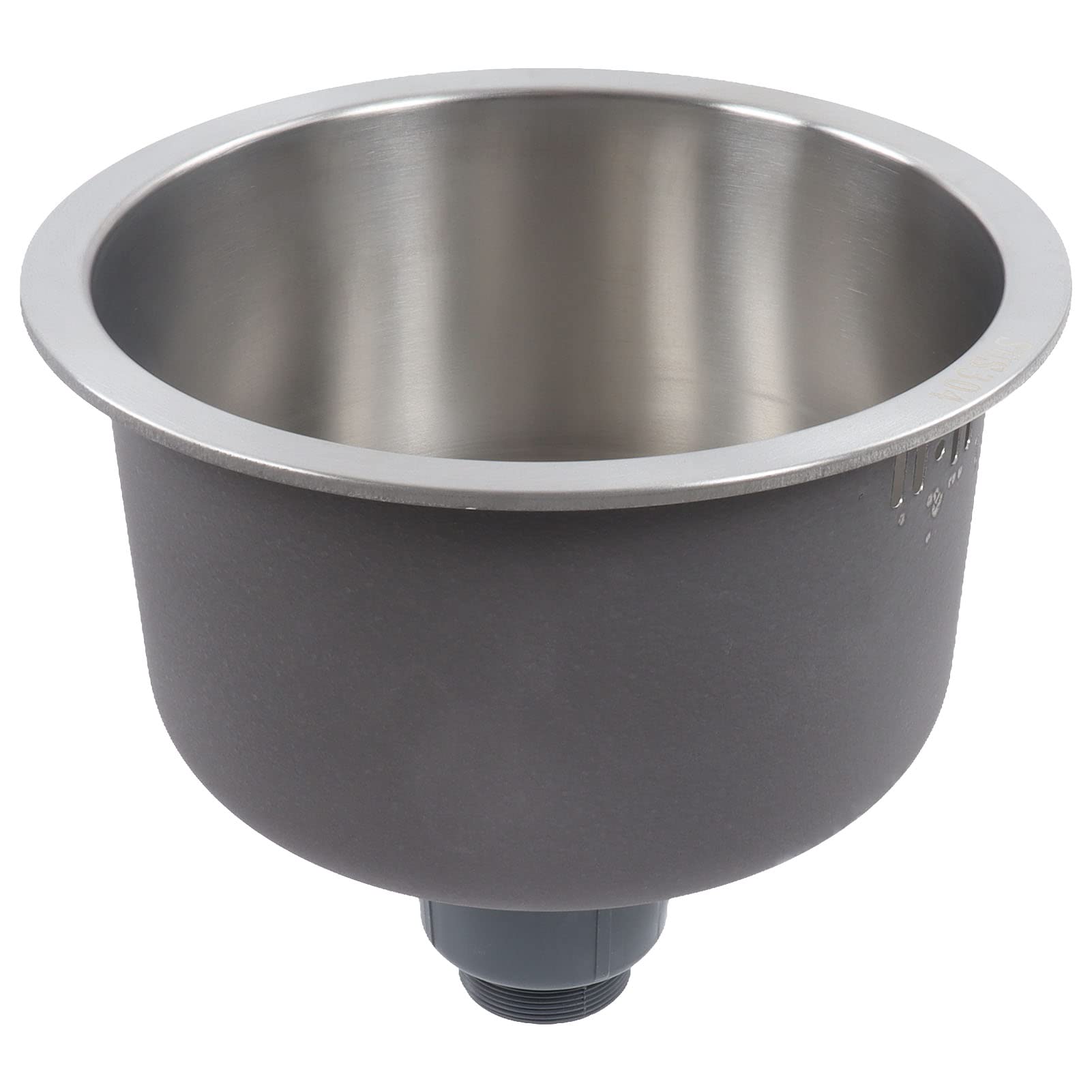 Fregadero de Cocina de Acero Inoxidable de 30 Cm de Diámetro, Mini Fregadero de Cocina Redondo con Tubo de Desagüe para Instalación Directa