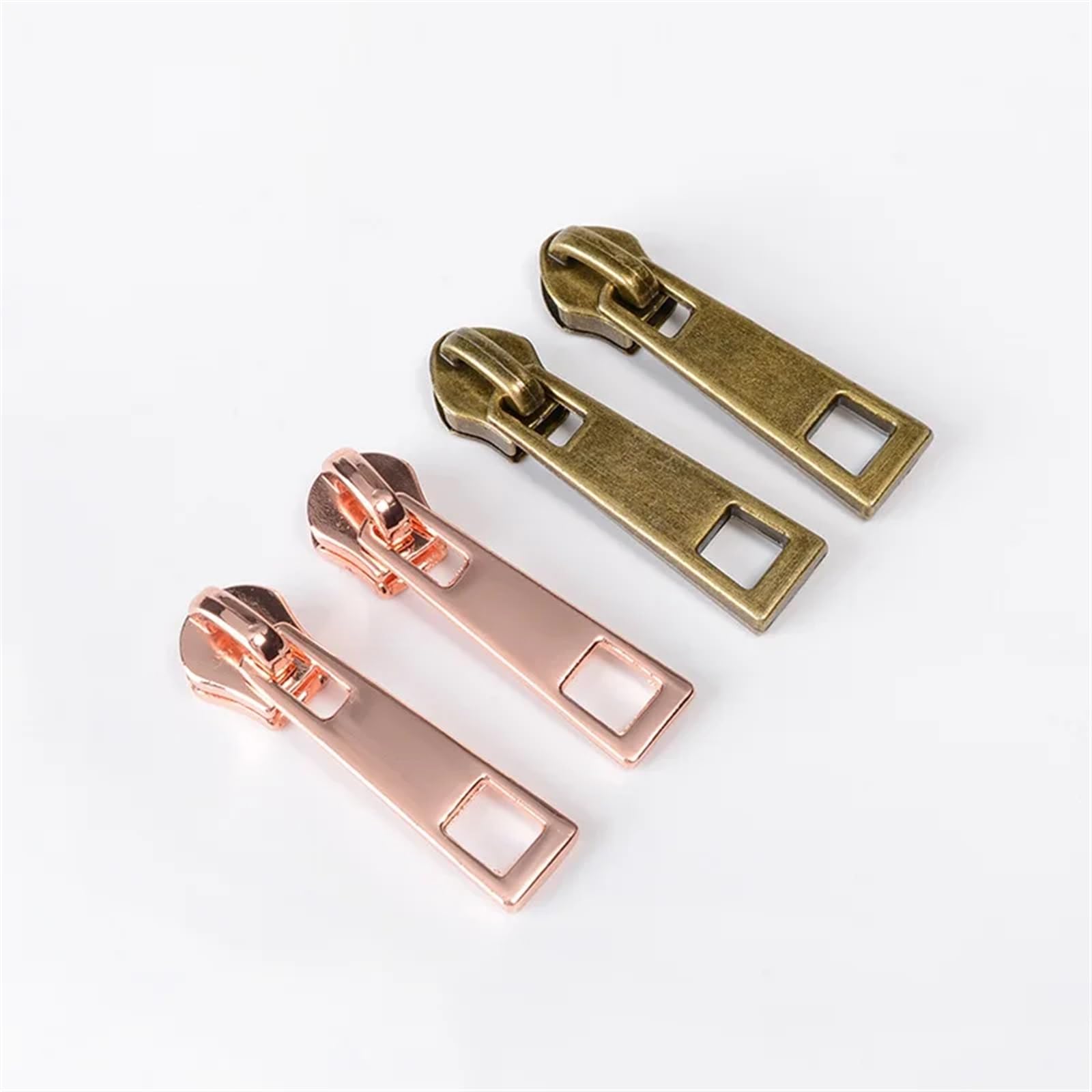 Reemplazo del tirador de cremallera, Tirador de cremallera 10 unids/paquete 5 # tirador de cremallera de Metal cabeza DIY bolsas de ropa reparación reemplazar Kait tirador de cremallera reemplazo(Silv