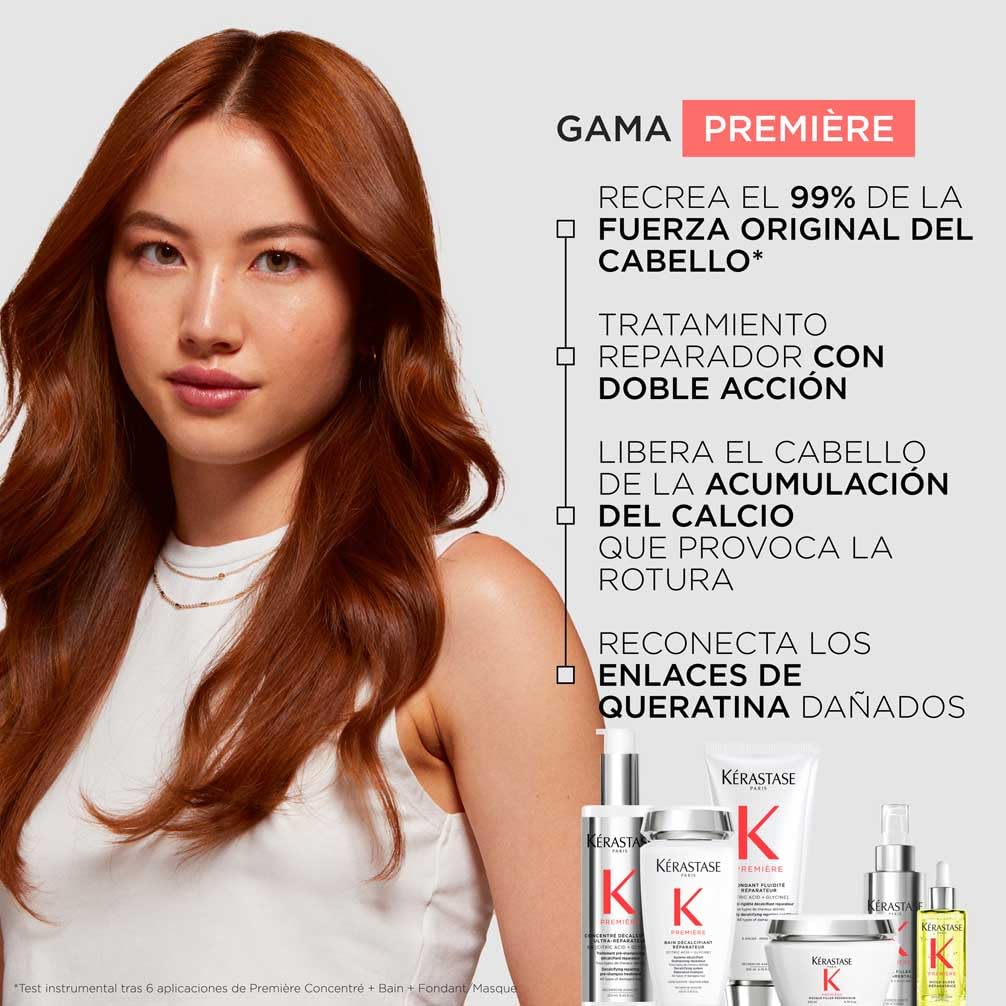 KÉRASTASE Première, Rutina Para Cabello Dañado de Fino a Medio, Repara la Fibra en Profundidad, Fórmula Reparadora con Ácido Cítrico y Glicina