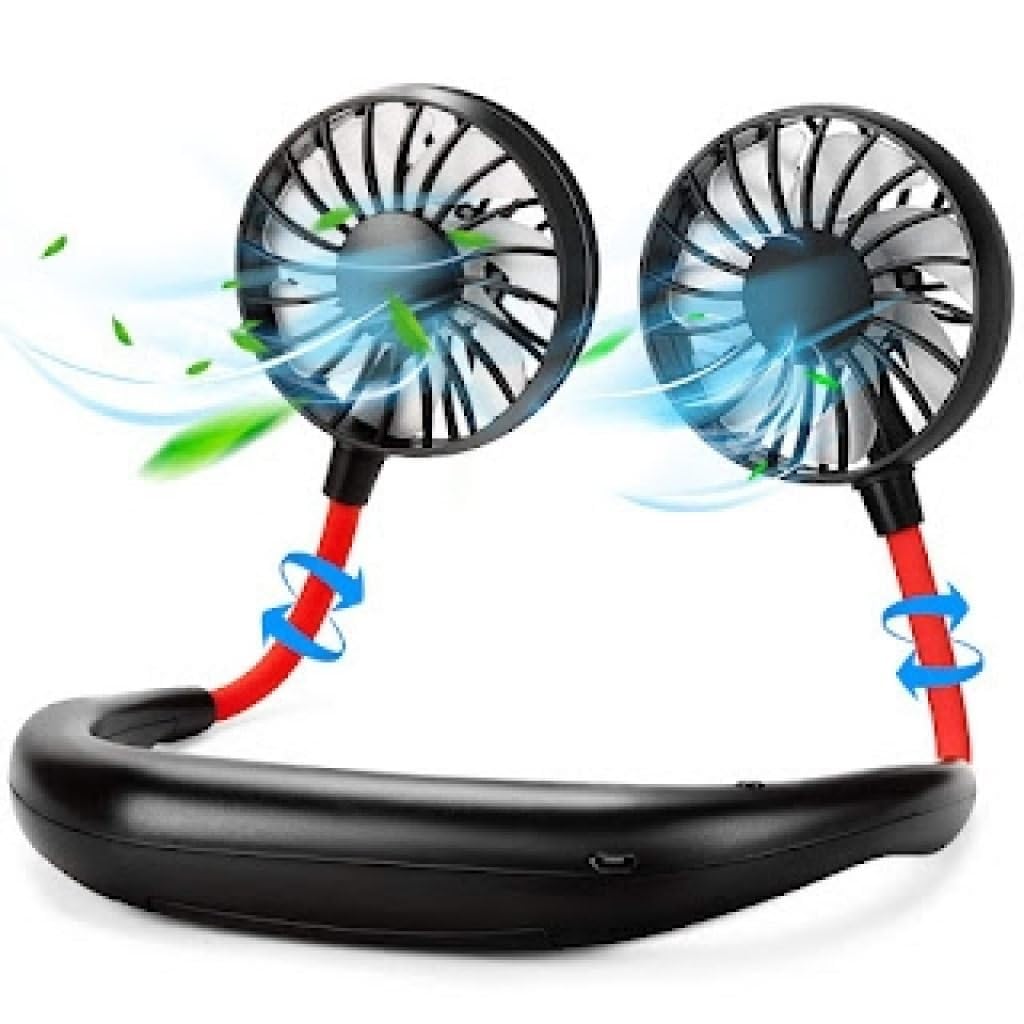 Neck Fan USB,Hand Free Personal Mini Neck Fan USB Rechargeable 360 Degree Free Rotation (3 Speed Adjustable (B0DDL48FNJ) Amazon Price History, Amazon Price Tracker