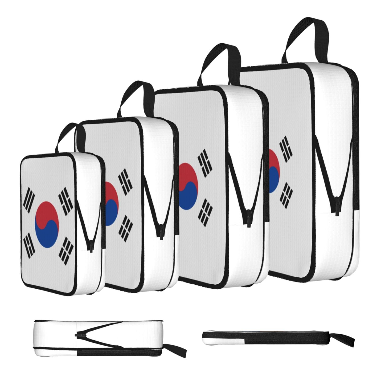 Sxzvvbn Black Flag Of Republic Of Korea Compression Packing Cubes 4 Piece Set