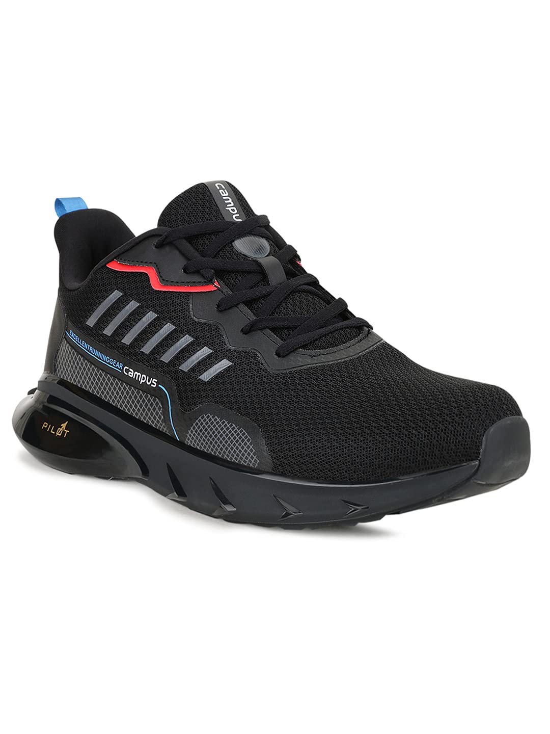 Campus Mens DECCAN BLK/RED Walking Shoes - 6UK/India 22G-827 (B09QX8D8TH) Amazon Price History, Amazon Price Tracker