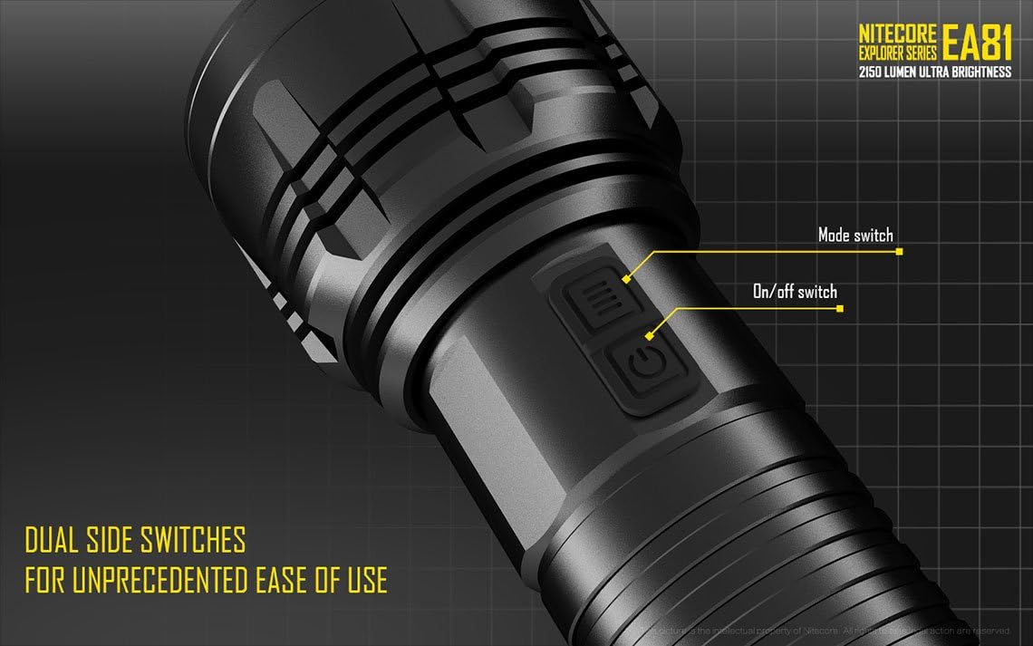Nitecore EA81 dual switches