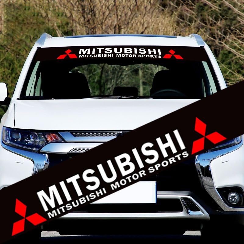 nlwopf Delantera Coche Parabrisas Pegatina, para Mitsubishi Eclipse/Eclipse Cross /L200 /Outlander/Pajero, Decoración Estilo Etiqueta Autos Decoracion Calcomanias