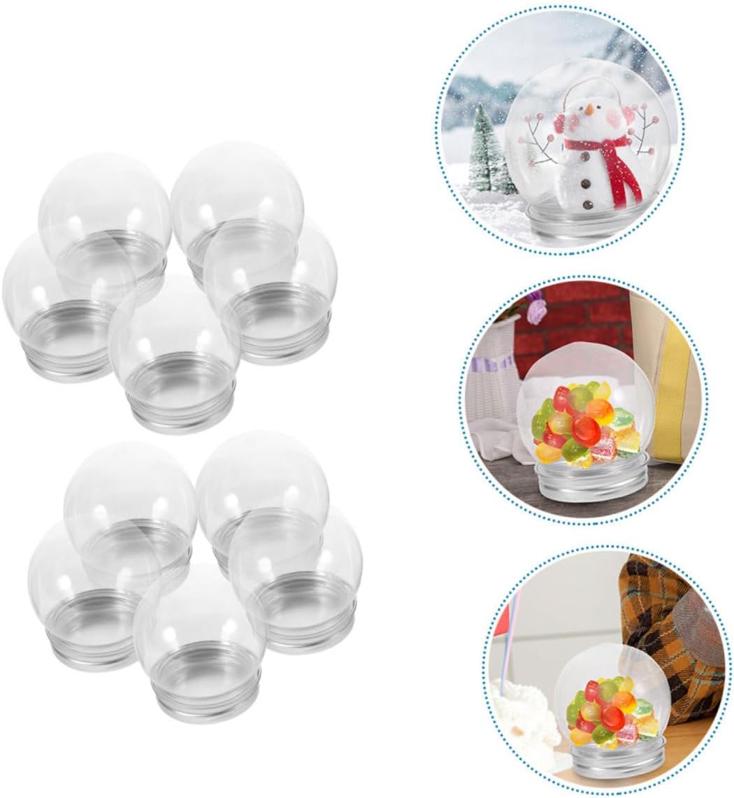 Alipis 40pcs Clear Plastic Containers Decorative Candy Storage Jars Lids for Crafts Treats and Items for Parties and Events