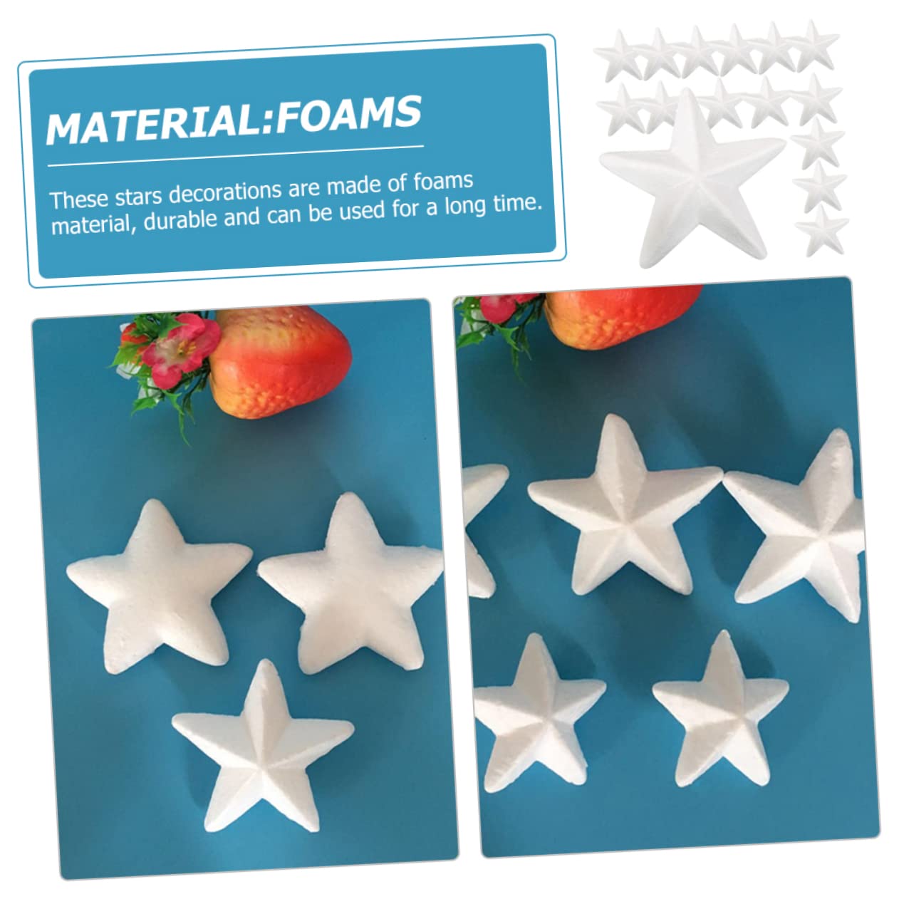 PRETYZOOM 40pezzi Decorazioni Natalizie Forma di Stella per Fai da Te Abbellimenti Unici per Albero di Natale e Crafting Creativo