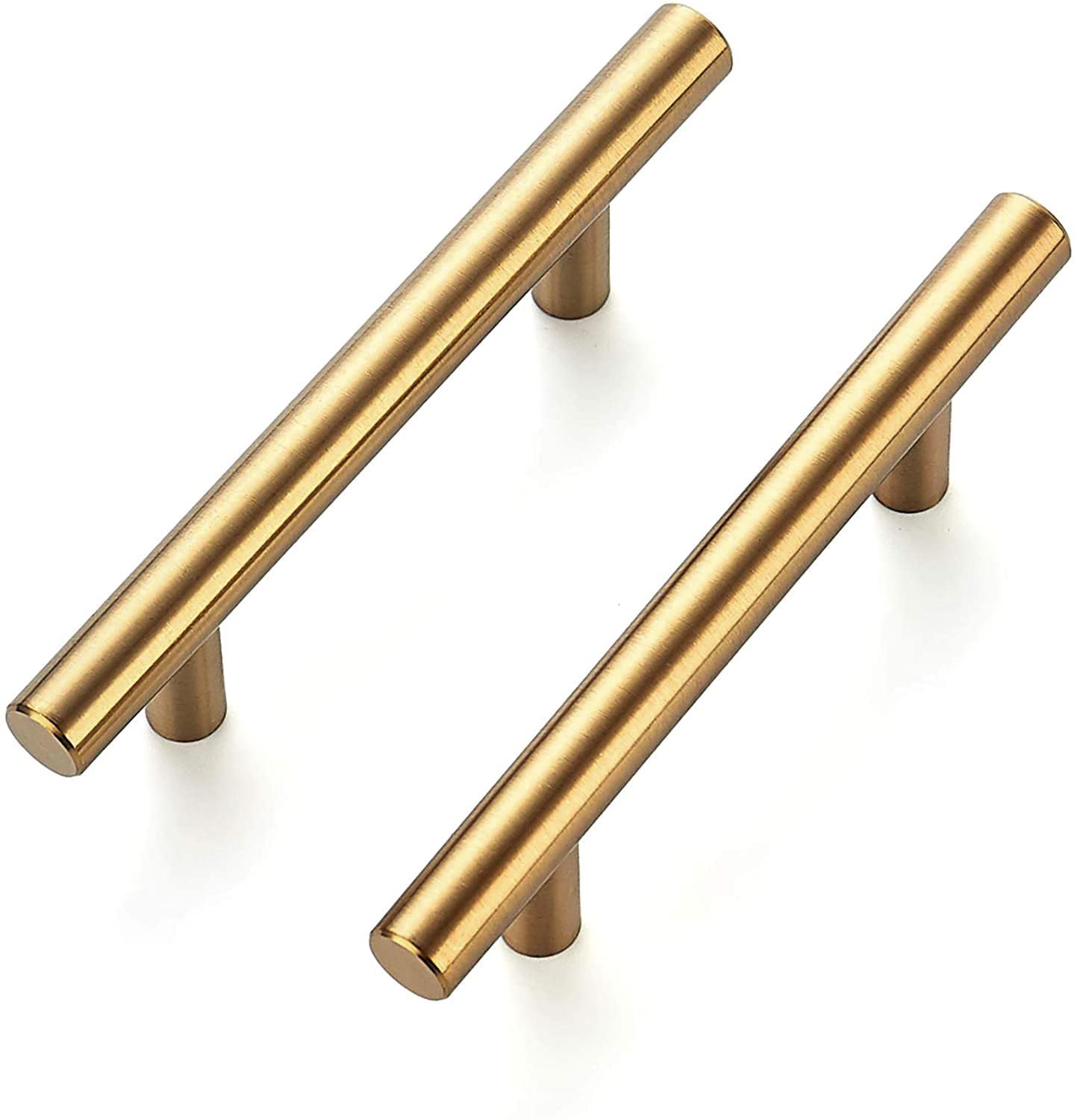Ravinte 30 Pack 6 inch Cabinet Pulls Brushed Brass Stainless Steel Kitchen Drawer Pulls Cupboard Handles Cabinet Handles 3.75” Hole Center