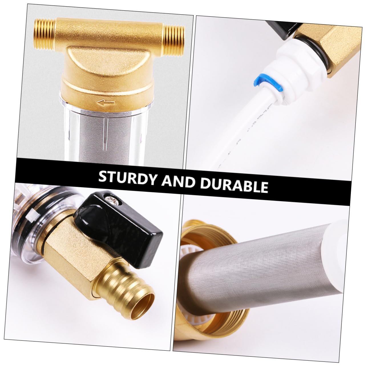 Sosoport Filtro per Acqua Design Traslucido Filtro per Sedimenti Riutilizzabile Depuratore d Acqua per Rubinetto e Rimuove Ruggine